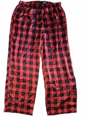 MIXIT Red and Black Plaid Lounge Pants Large
